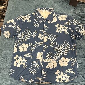 Men's Blue Floral Shirt